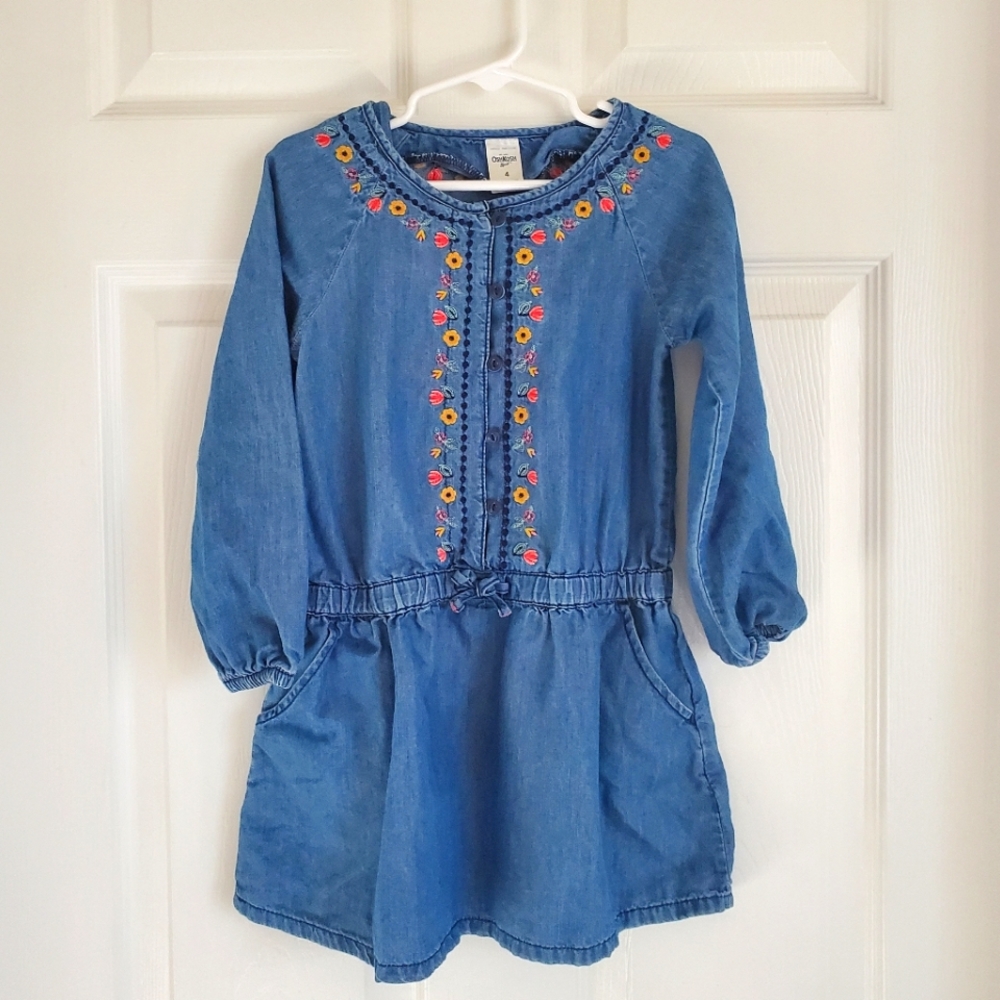 Oshkosh Embroidered Denim Dress